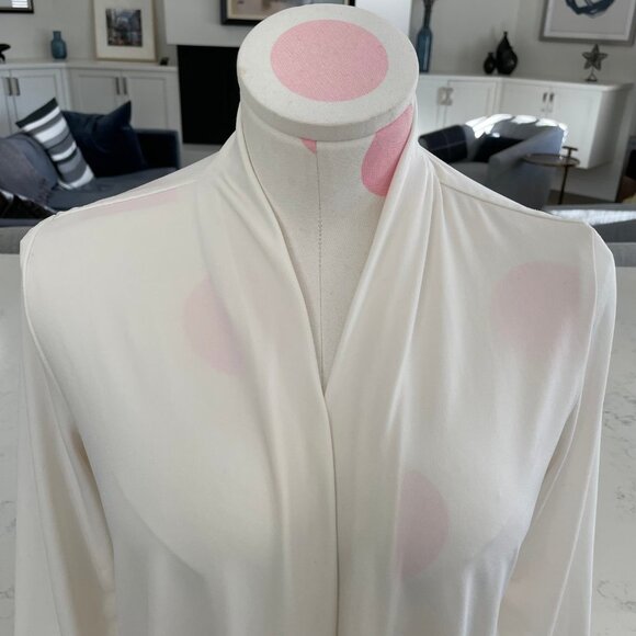 Tilley Canada Long Sleeve Open Front Poly Blend Neutral Cardigan Cream Sz S - Picture 5 of 10